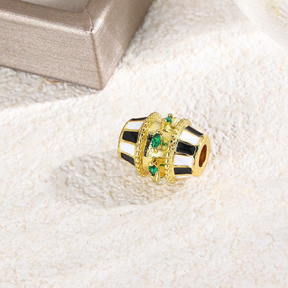 

Европейские и американские овальные циркониевые бусины с эмалью, медные дофаминовые бочкообразные бусины для DIY ювелирных изделий, аксессуары для ожерелий и браслетов.