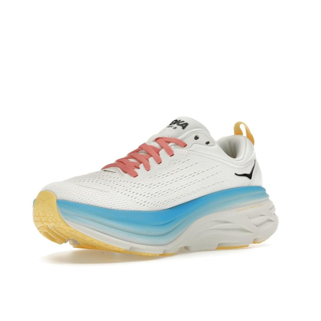 HOKA One One Bondi 8 Blanc De Blanc Dzień Pływania (Kobiety) Damskie sneakersy 1127952-BSW