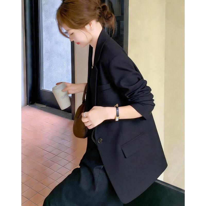 Women s Single-Breasted Lapel Blazer M