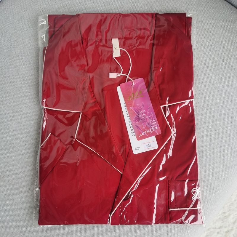 Summer Dream Summer Real Silk Homewear Men Pajamas Summer Thin Short-Sleeved Pants Suit Men