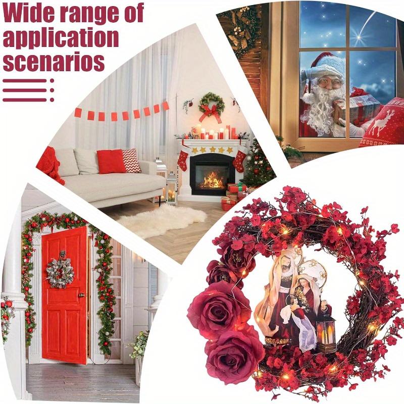 1 Piece,Christmas Door Wreath,Artificial Christmas Wreath,Home Decor Wreath,Home Decor Front Door Wreath,Christmas Ornaments