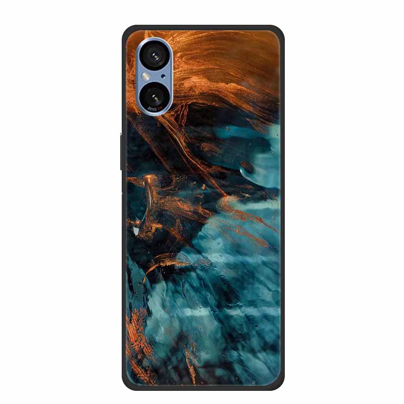 For Sony Xperia 5 V Case Marble Shockproof Soft Silicone TPU Back Cover For Sony Xperia5 V 5V 5G Phone Cases XQ-DE54 New Fundas