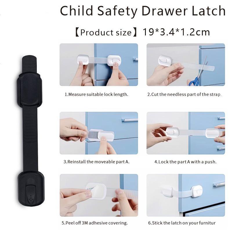 Multifunktionale Kindersicherung für Schränke und Toiletten