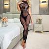 Sex Underwear Sexy Netwear Neck Ripped Onesies Pajamas Long Sleeves Backless Tights
