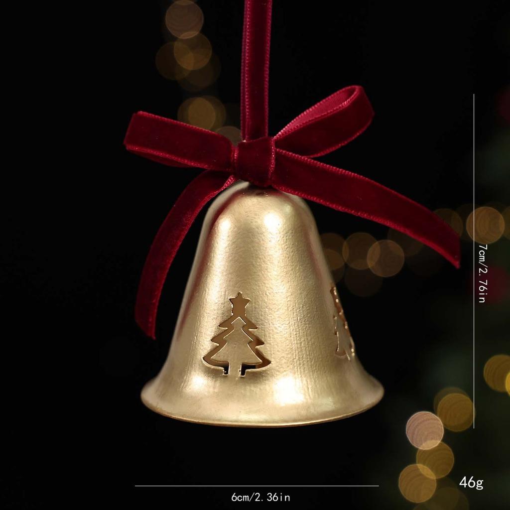 Christmas Bell Ornament Iron Iron Christmas Bell Bell Hanging Decor Metal Christmas Tree Ornament For Window Home Holiday Party