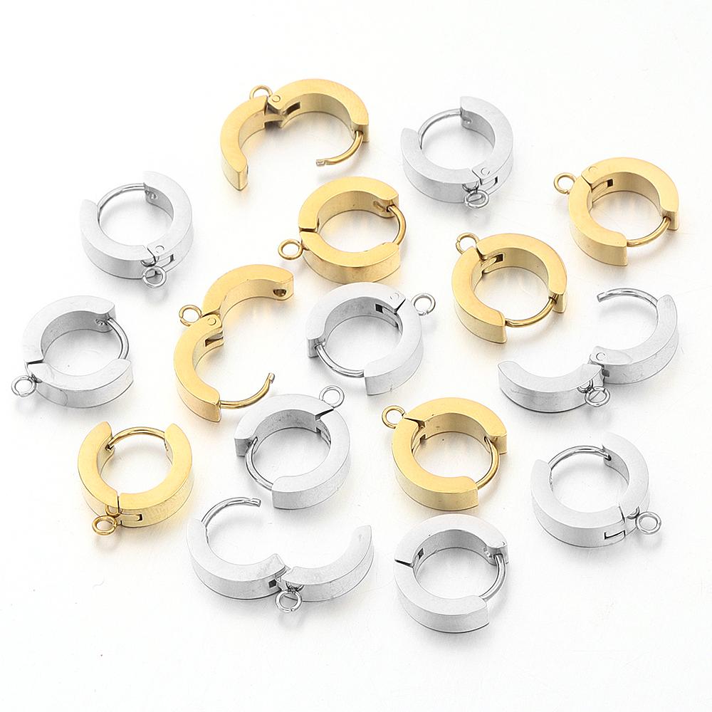 2Pcs/bag Stainless Steel Earrings Hook Earring Open Jump Rings for Jewelry Accessories DIY Earrings Making  Hanging Components