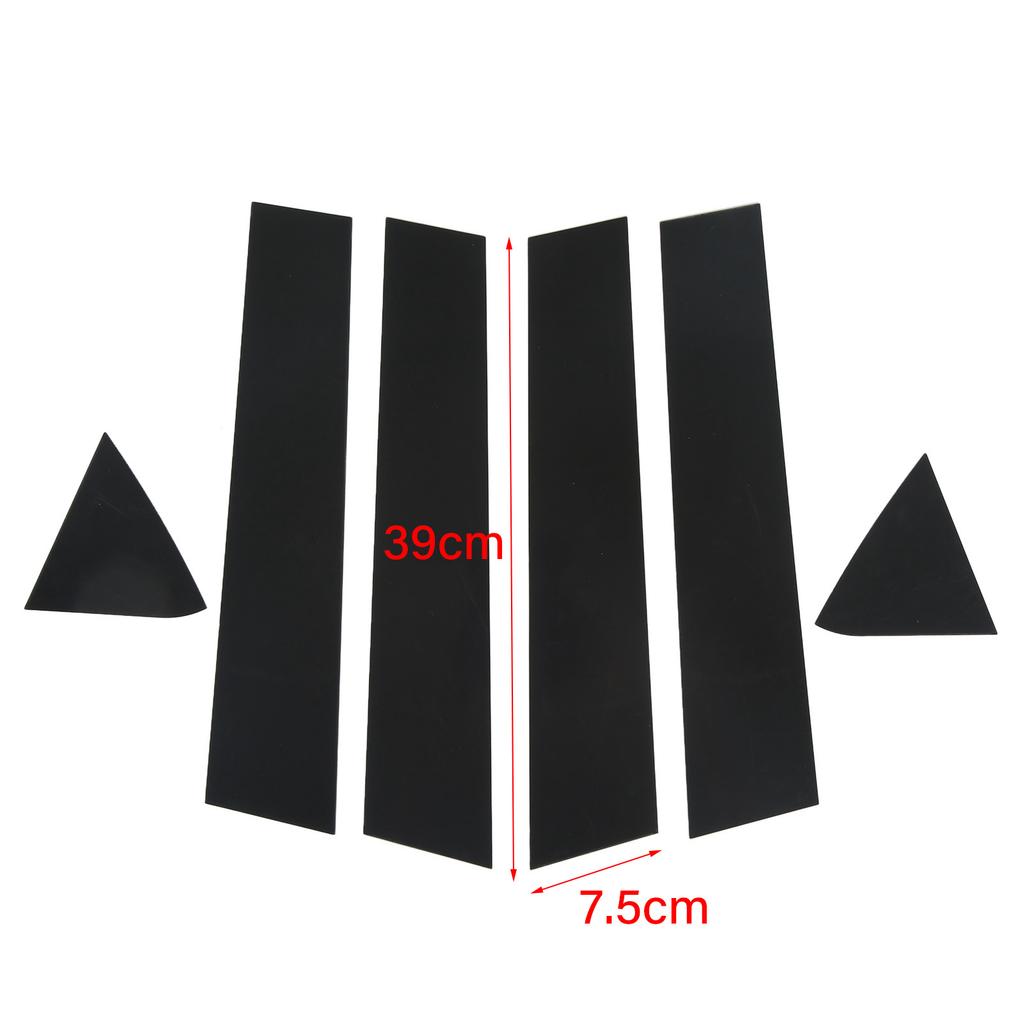 6pcs Side Door Window Cover Trim Pillar Post Decal Trim Gloss Black Side Door Window Cover Trim Replacement for Dodge Charger