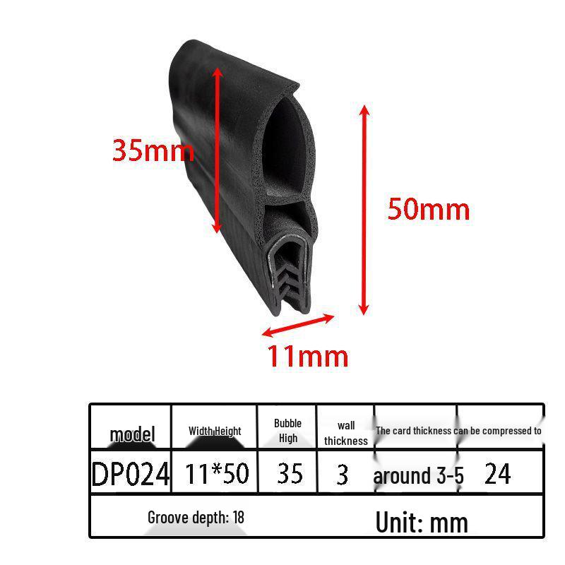 Customizable EPDM U-Shaped Rubber Sealing Strip for Electrical Cabinets and Car Doors