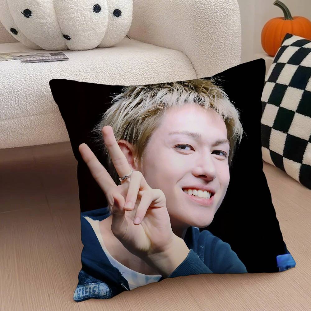 Heißer K-Pop-Stil C-Cortis Sänger Kissenbezug Milbendichter Kissenbezug Versteckter Reißverschluss Seidiger Kurzer Plüsch Sofakissenbezug