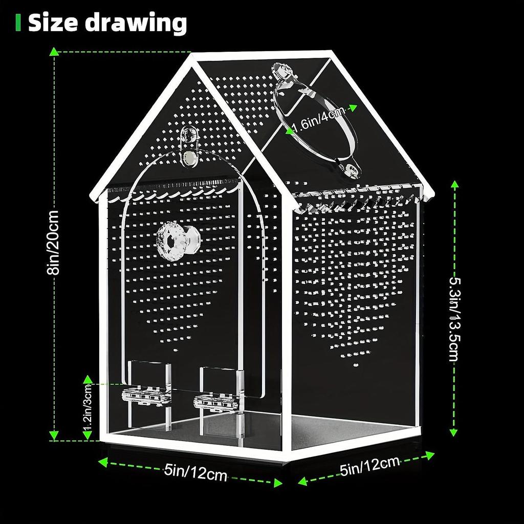 Reptilien Futterbox Brutbehälter Zucht Lebensraum Käfig zum Aufziehen Mehlwürmer Klein