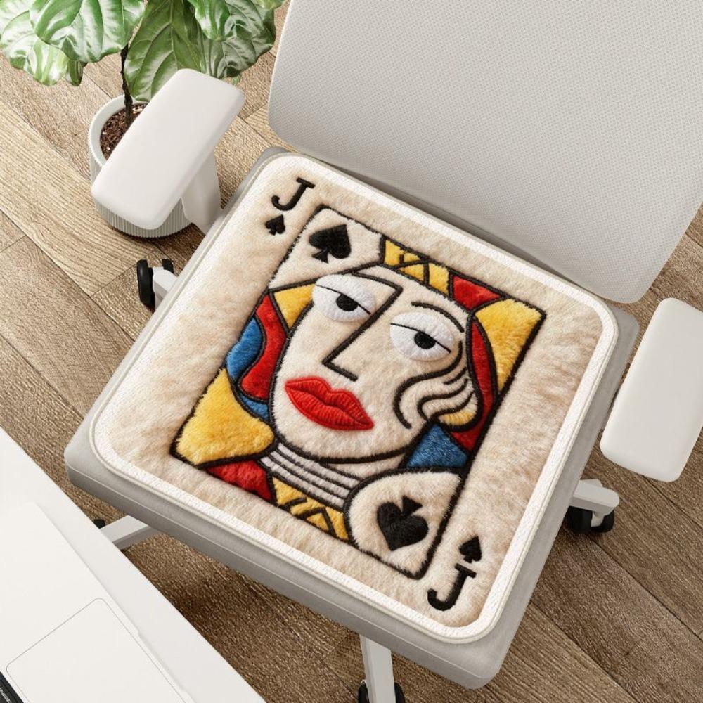 Rutschfestes Plüschkissen Dekorative Warme Sitzauflage Universelle Stuhlauflage Studentensitz