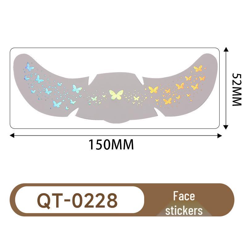 Cross Hot Stamping Tattoo Stickers: Waterproof Glitter Stars & Butterflies for Party Makeup & Stage Performance