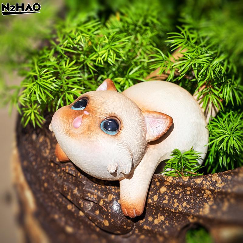 Cat Flower Pot Huggers For Flower Pots, Cute Plant Pot Hanger Ornaments, Funny Plant Decorations For Pots, Resin Cat Figurines