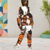 Girls Cute Lamb Printed Hooded Long Sleeve Two Piece Set Kangaroo Pocket Cuffed Pants Outfit