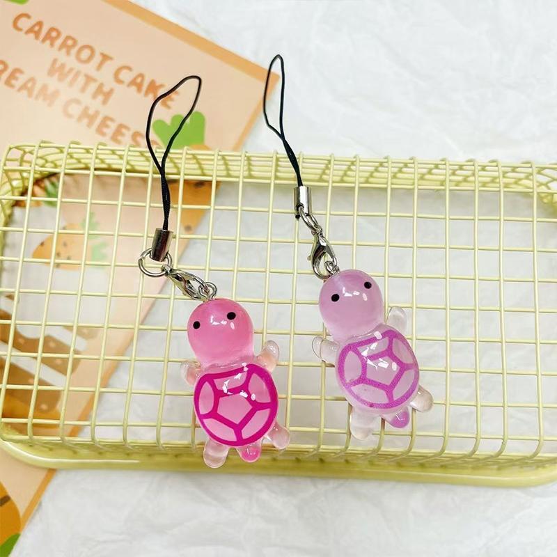 Cartoon Luminous Turtle Keychain Sweet Cute Bag Pendant Mobile Phone Strap Accessories Gift