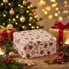 Deco Xmas Cookie Tin 15X15X7 Cm Beige Christmas Pattern
