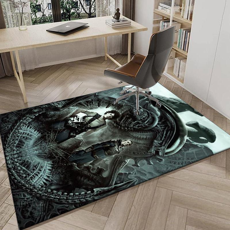 Alien horror Artwork Carpet, Chair Rug,Rug for Office Bedroom living rooms, Doormat decor Fan Gift Christmas Gift