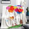 1PC Coco-chan Print Flannel Blanket, High quality All Seasons, Home Decor, Warmth and Comfort, Perfect for Christmas Gifts
