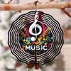 2D Musical Note Wind Spinner - Vibrant Kinetic Metal Art for Outdoor Decor, Durable Hanging Ornament for Garden