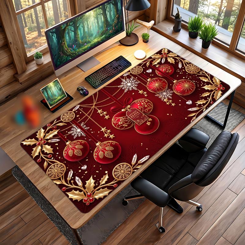 Christmas Printed Mouse Pad Non Slip Desk Mat For Office Gaming Home Use Holiday Gift