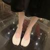 Sheepskin version is very easy to wear soft-soled leather pig's trotters split-toed shoes women's flat-soled shallow mouth Mary Jane single shoes loaf