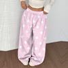 Women's Casual And Fashionable Printed Elastic Waist Loose Wide Leg Pants