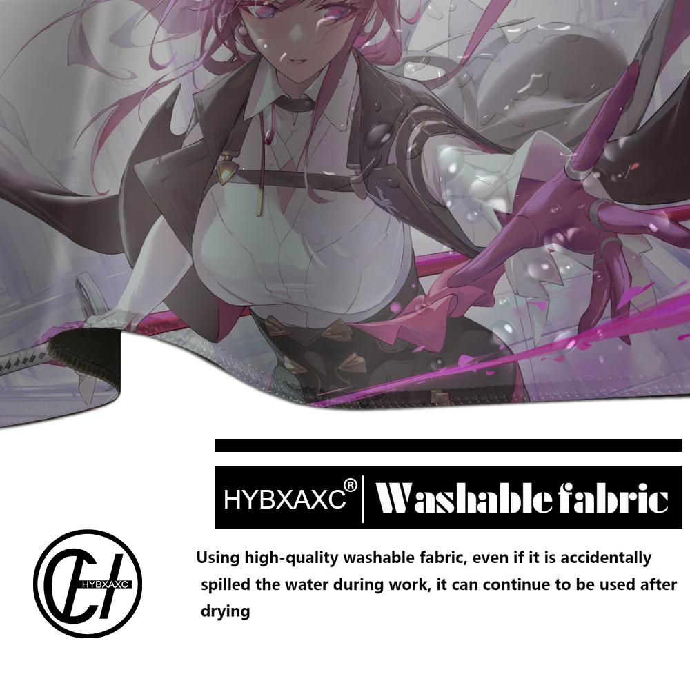 HYBXAXC Mouse Pad game fantasy H-Honkai Star Rail Kafka Mouse Pad Large Thick Desk Pad Stitched Edges Gaming Mouse Mat for PC HD