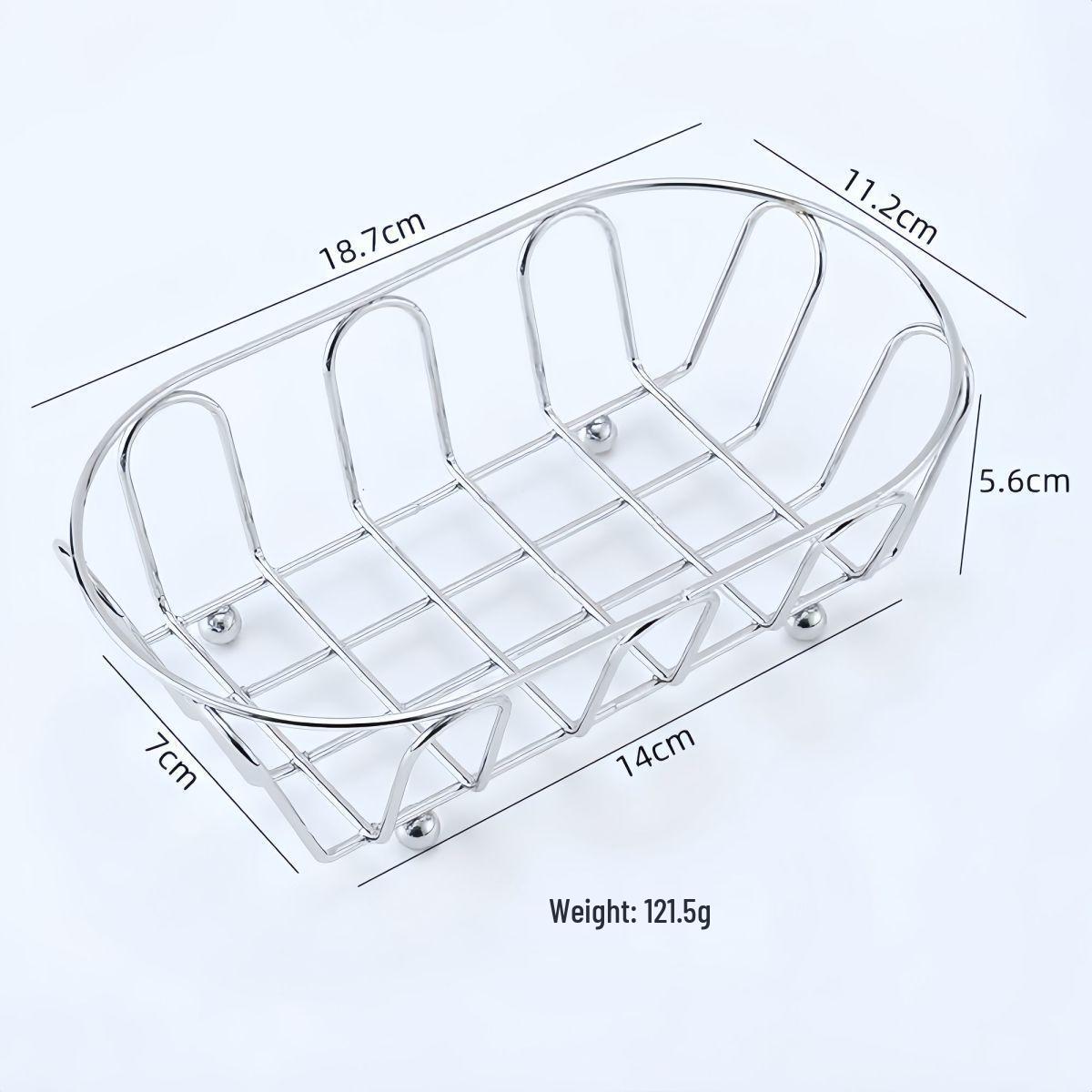 Japanese Iron Art Desktop Organizer: Cosmetic & Sundry Storage Basket серебряный