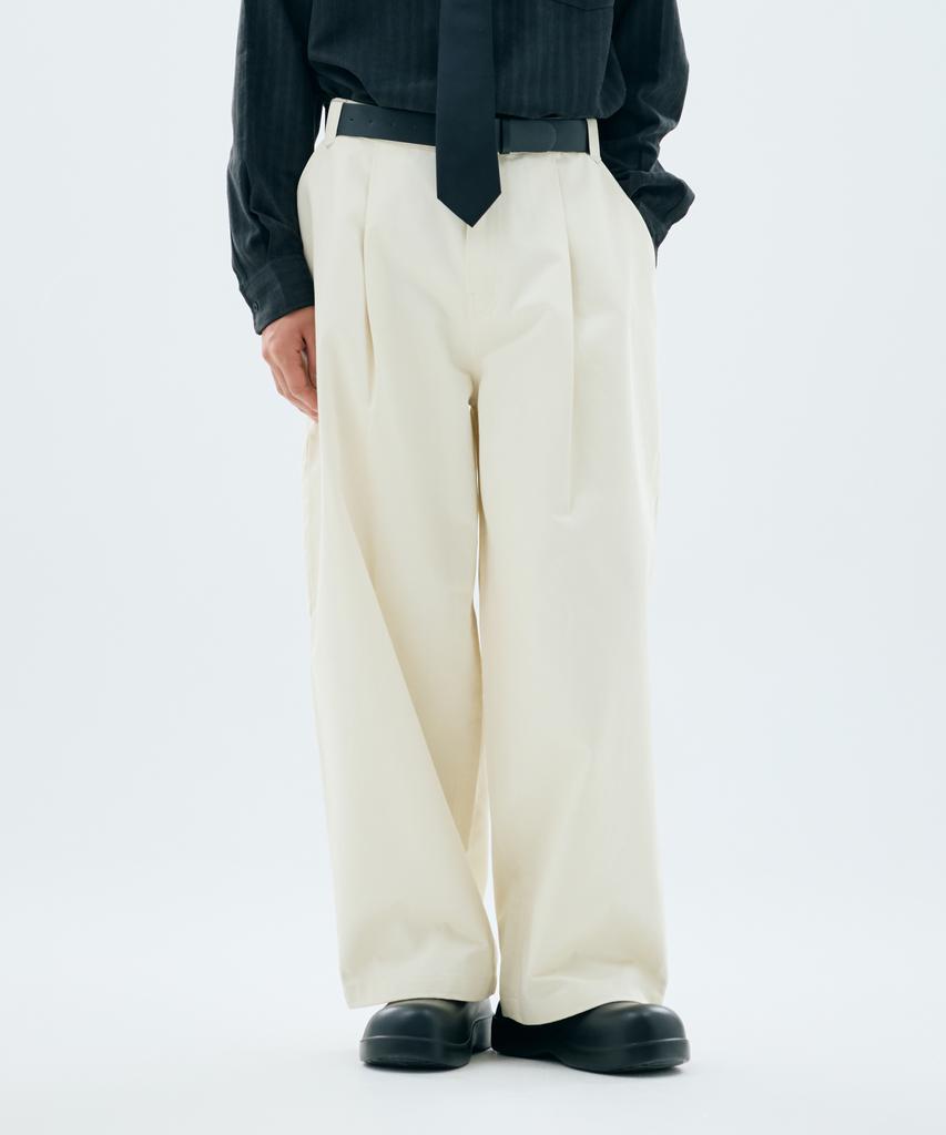 Piali Balloon Wide Half Elastic Chino Pants (Ivory)