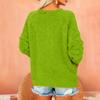 Women's Fashionable Round Neck Long Sleeved Christmas Printed Loose Plush Warm Pullover Top