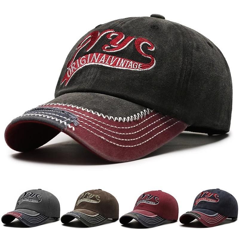 Adjustable Retro Soft Top Baseball Cap With Unique Lettering For All Seasons