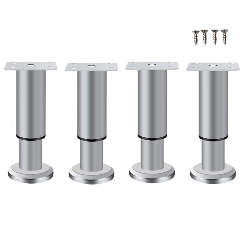 4Pcs Adjustable Height Table Legs Alloy Furniture Support Telescoping Furniture Leg For Bedside Sofa Table Cabinet