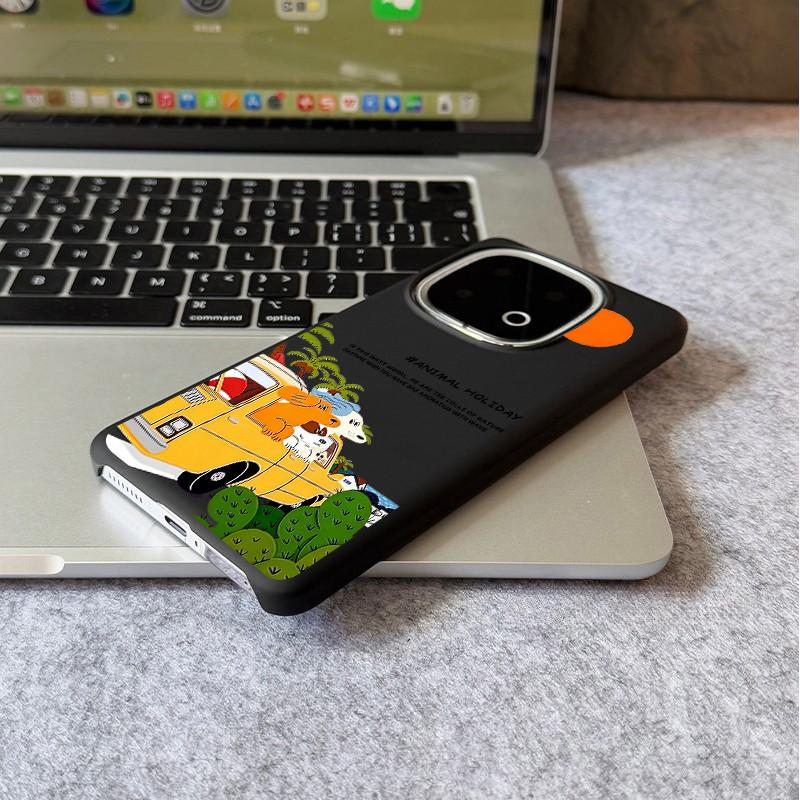 For IQOO 15 Ultra 15R/13/12 NEO 11/Neo 10 Z10 Z11 Turbo Z9 "Animal Holiday" Micro Matte Hard Phone Case/ Z9X Z8X Z7i NEO 9 Half Wrap Shockproof Cover