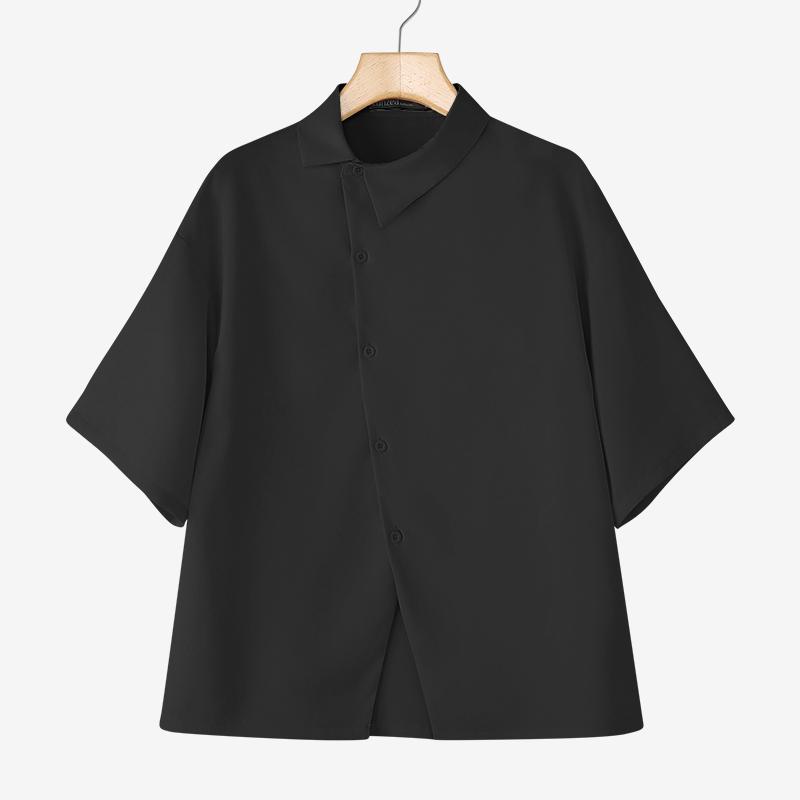 

ZANZEA Women Casual Classic Collar Loose Summer Half Sleeve Blouse 5XL чёрный