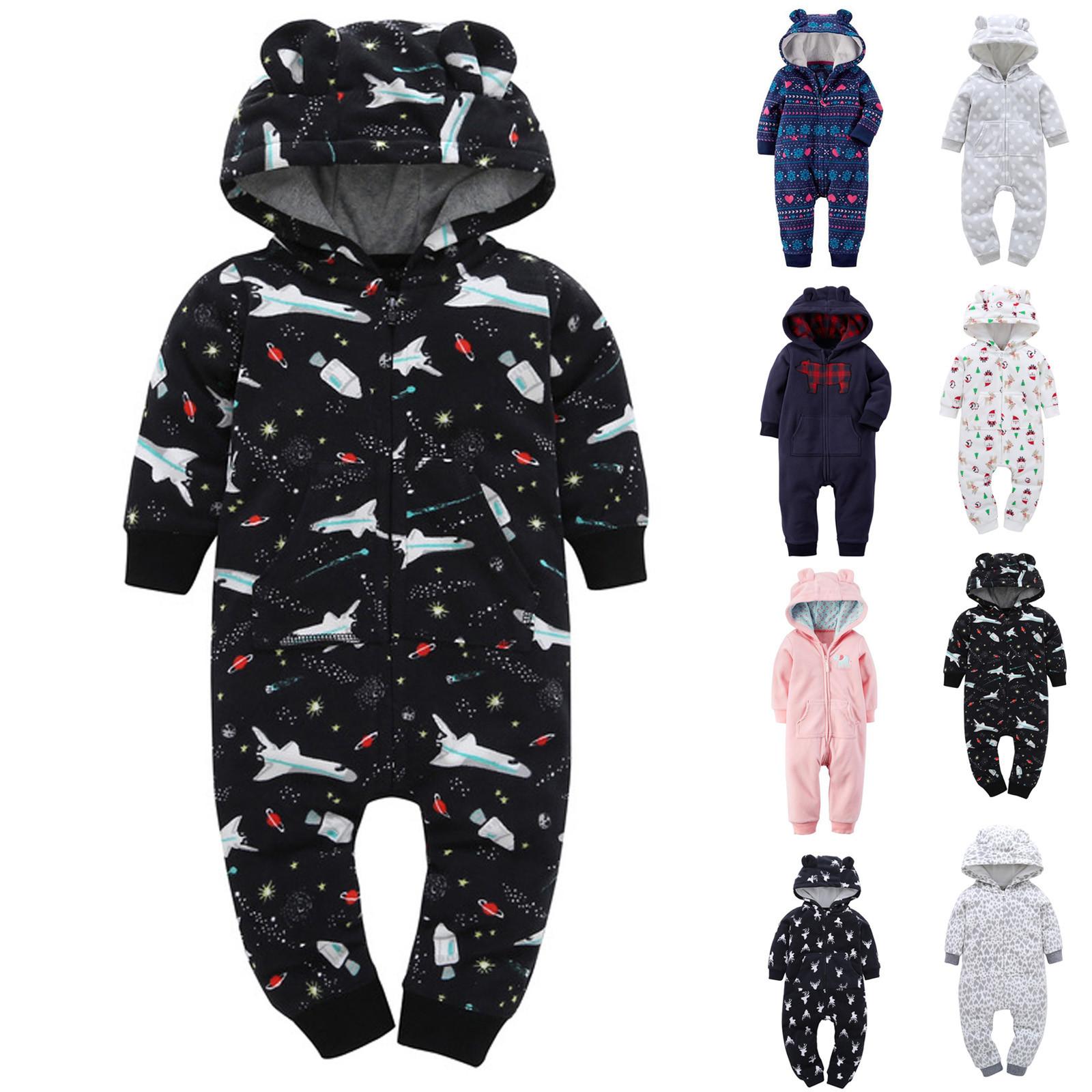 

Флисовый комбинезон с длинными рукавами для детской одежды, разноцветный детский комбинезон