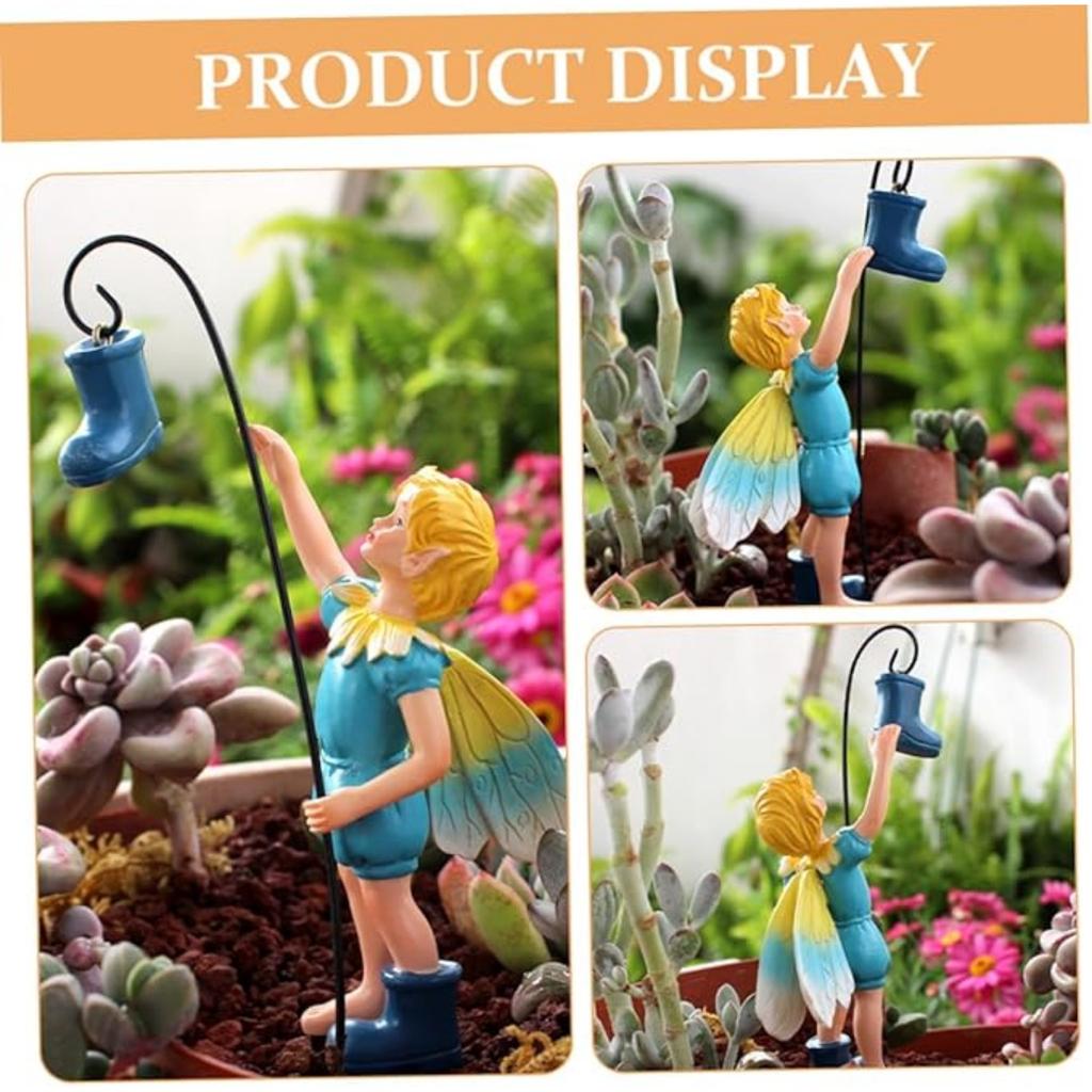 Fairy Statue Flower Fairy Ornament Resin Garden Small Fairy Decor Outdoor Garden Decor Yard Statue