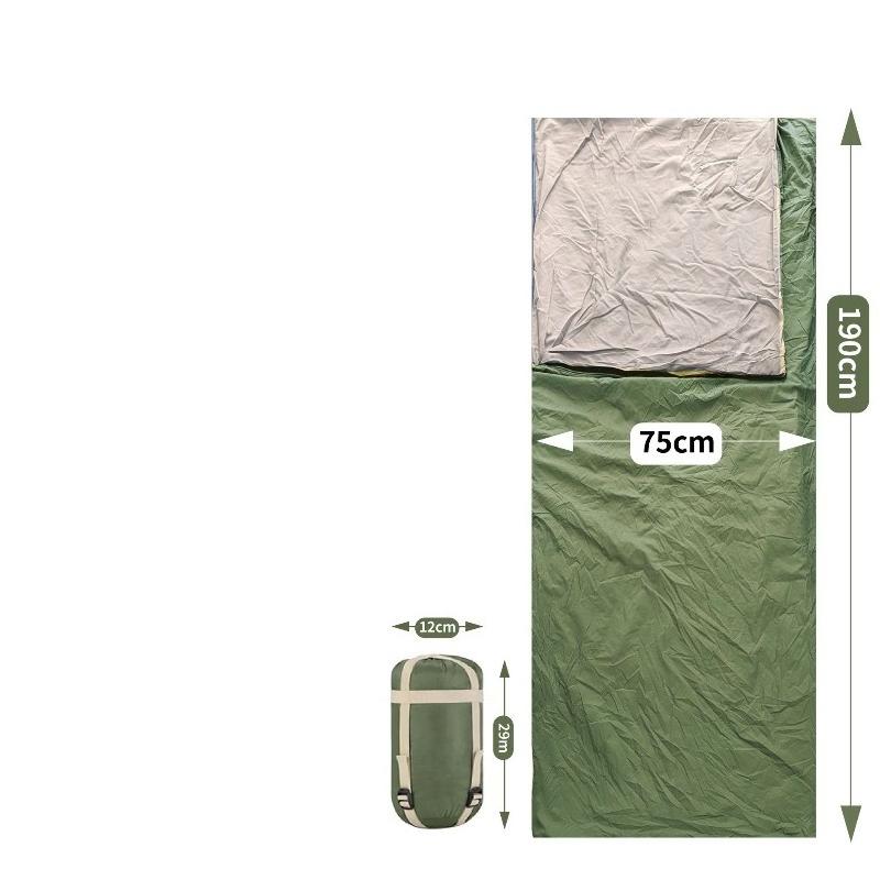 

Mini ultra-light adult summer nylon dirty sleeping bag outdoor travel camping can be spliced зелёный