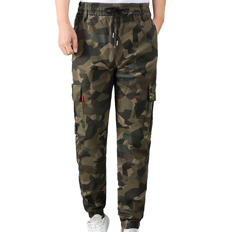 Robuste Herren-Arbeitshose in Camouflage - Elastisch, Verstärkter Schritt, Ganzjahres-Outdoor-Arbeitsschutzbekleidung