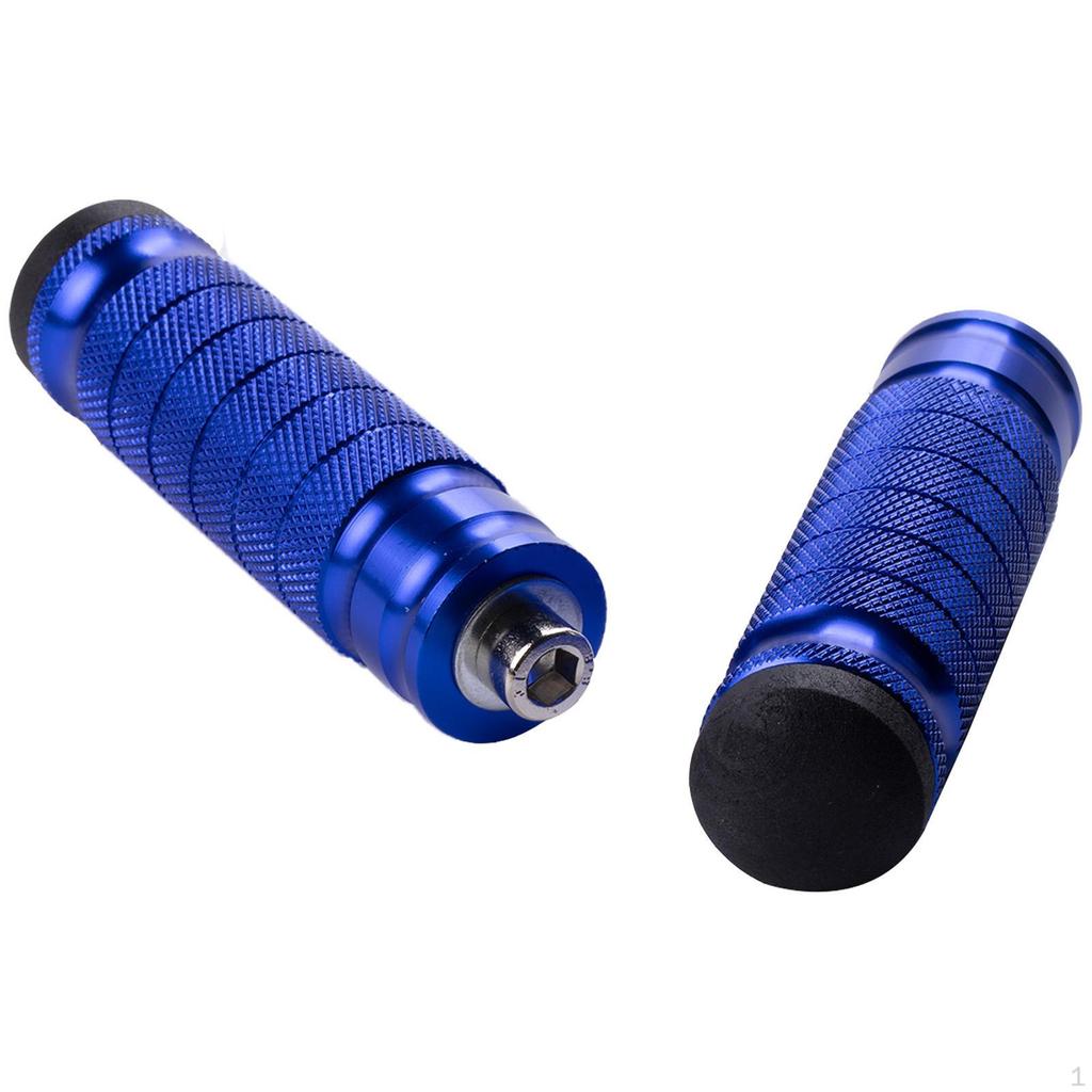 2 Pieces Motorcycle Rear Footrests Passenger Foot Rest M8 CNC Aluminum Anti Skid Replace Rearset