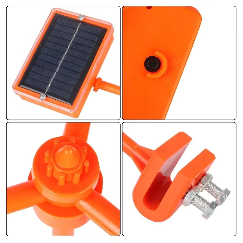 Solar Wind Powered Automatic Bird Repeller 360° Rotation Outdoor Garden Farm Yard Deterrent with Reflective Sound Scare Features