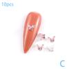 10Pcs Luxury 3D Mini 4*6Mm  Butterfly Nail Art Charms Jewelry Accessories Alloy  Nails Decoration Supplies