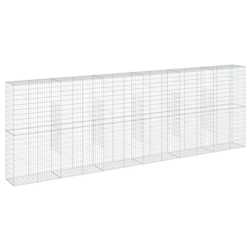 Gabion with Lid 600 X 50 X 200 Cm Galvanized Iron