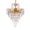 Elegante Moderne Deckenleuchte K9 Kristall Kronleuchter Pendelleuchte Leuchte Lampe Metall+Glas Gold Poliert und Galvanisiert