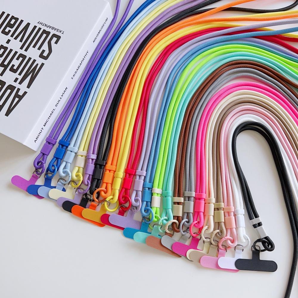 Candy Color Crossbody Colorful Long Strap for Mobile Phone Adjustable Lanyard Necklace Hanging Rope Anti-Lost Accessories