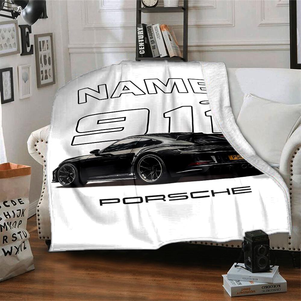 Custom Name Racing Theme Printed Blanket - Perfect for Couch, Bed, Travel & Outdoor Use | Machine Washable, Cozy & Durable.
