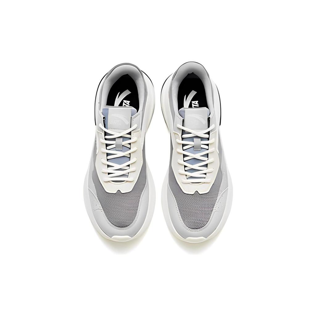 Anta Non-Slip Wear-Resistant Low-Top Casual Shoes Men Sneaker Gray White 912348812-3