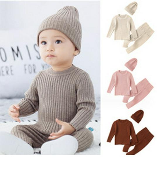 Unisex Baby Round Neck Knitted Sweater - Autumn/Winter