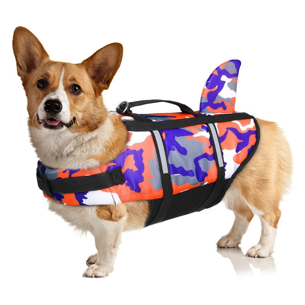 

Pet Supplies Summer Dog Life Jacket Lightweight Adjustable Velcro Medium and Large Dog Swimwear XS