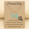 New Colorful Butterfly Collar Chain Friendship Card Good Friend Set Necklace