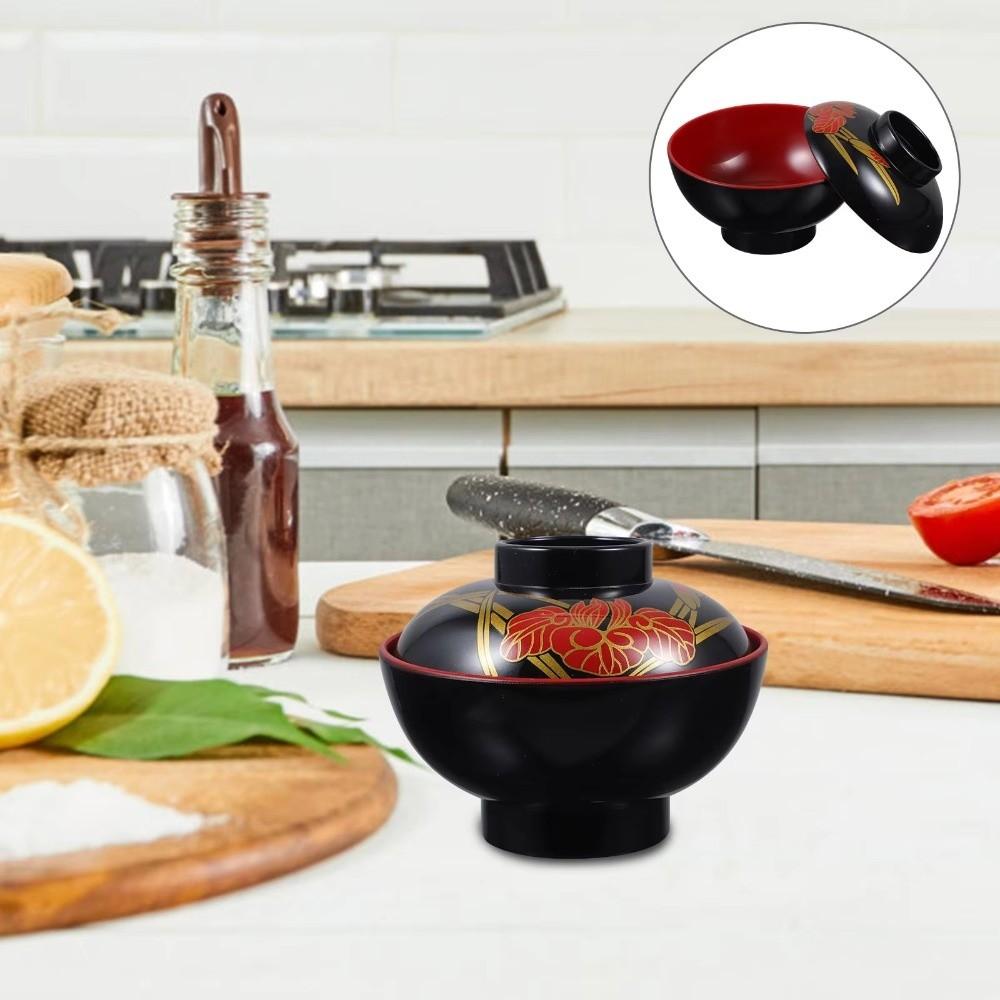 With Lid Japanese Rice Bowl Soup Container Soup Bowl with Lid  Dining Accessories
